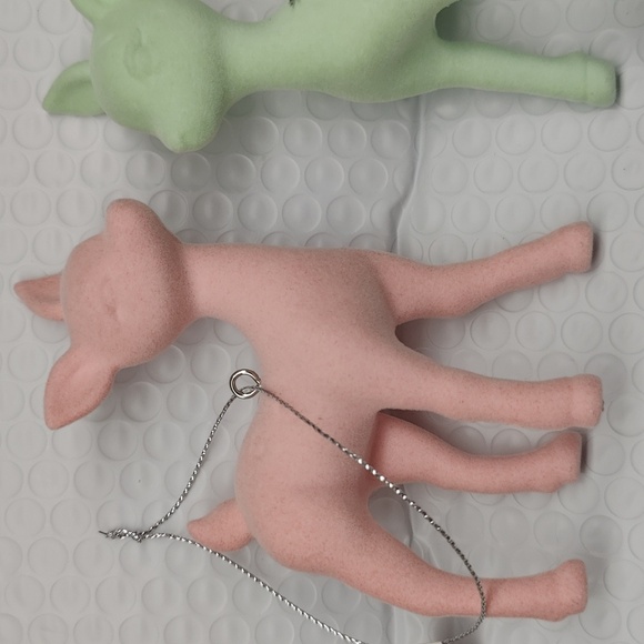 Target Bullseye Flocked Novelty Ornament / Target Bullseye Flocked Reindeer J - Picture 2 of 4